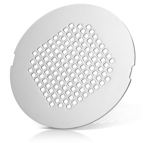 Shower Drain Cover, Drain Hair Catcher Snap-in Replacement Strainer | Chrome Plated Round Grate, Drain Protector Designed for 4.25" OD Standard Round Shower Drains - color: Silver