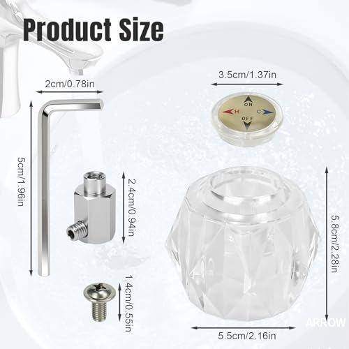 Shower Knob Handle Replacement for Delta RP41661 | Shower Faucet Compatible with Delta and Peerless Single，RP41661 Universal Shower Knob