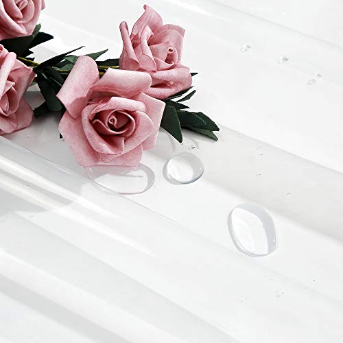 EurCross Clear Shower Curtain Liner 72x78,5 Magnets Weighted Bottom Heavy Duty Bathroom Shower Liner 78inches Long, Transparent EVA - color: Clear, size: 72"W x 78"L (Pack of 1)