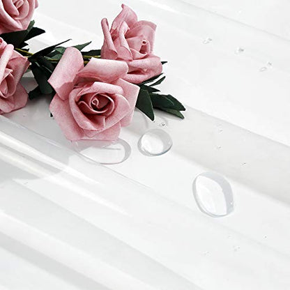 EurCross Clear Shower Curtain Liner 72x78,5 Magnets Weighted Bottom Heavy Duty Bathroom Shower Liner 78inches Long, Transparent EVA - color: Clear, size: 72"W x 78"L (Pack of 1)