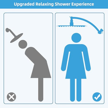 Hibbent All Metal 10'' Shower Head Extension Arm, Brushed Nickel | Solid Brass Adjustable Shower Arm with Lock Joint, Flexible Height & Angle, Universal Connection Shower Head Extender - color: Brushed Nickel, size: 10 Inch