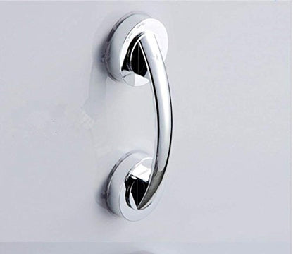Suction Grab Bar, Portable Suction Handle Bar Suction Grip Bar for Window Door Drawer Cabinet Mini Fridge Grab Puller (Silver) - color: Silver