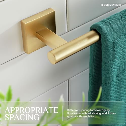 KOKOSIRI Bathroom Towel Bar 32'' Towel Holder for Bath Kitchen Cabinet Towel Rails 32 Inch Brushed Gold Stainless Steel B4005BG-L32 - color: Brushed Gold, size: 32-Inch