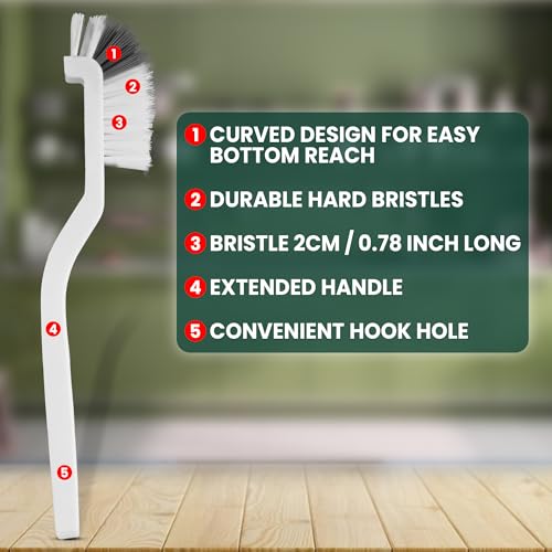 8 Pcs Crevice Cleaning Brush Set – Hard Bristle Cleaning Tools for Grout, Gaps & Narrow Spaces – Multi-Purpose Grout Brush, for Cleaning Bathroom, Shower, Window Tracks, Kitchen | Multi-Purpose Grout Brush for Bathroom, Shower, Window Tracks & Kitchen Cle