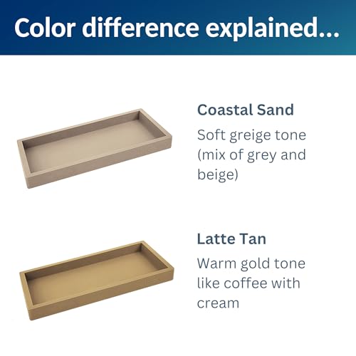 Countertop & Vanity Silicone Tray - Small 7.7" Kitchen Soap Tray | Kitchen Sink Soap Tray, Dish Soap Tray for Kitchen Counter, Bathroom Tray, Silicone Soap Dispenser Tray & Sponge Holder - color: Coastal Sand, size: Small 7.7”
