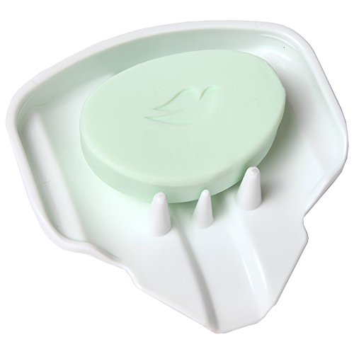 Home-X Self-Draining Soap Holder, Drip-Free Suction Cup Soap Dish