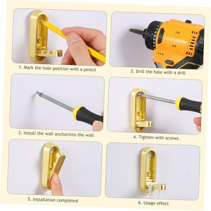 Zerodeko 4pcs Zinc Alloy Folding Bathroom Door Hooks Over Door Storage Coat Hooks for Hanging