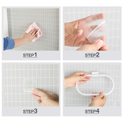 Healifty No Drill Rings Towel Holder Stainless Steel Self-Adhesive Bathroom Towel Ring with Easy Installation and Fingerprint-Free Surface for Kitchen and Bathroom Use