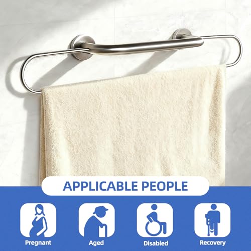 FSA Eligible, Grab Bar for Bathroom with Towel Holder, 31" Towel Rack Wall Mounted, 16" Grab Bars with Towel Rack, Safety Bar for Shower, Grab Bars for Elderly for Wall, Stainless Steel Towel Racks - style: 31 inch wide upgrade