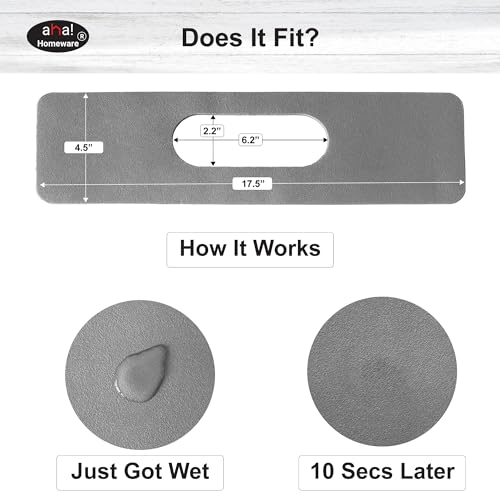 Faucet Mat Bathroom Sink Oval-Hole : AHA HOMEWARE Diatomite Rubber Bathroom Sink Splash Guard Oval Hole 2 Packs (Dark Gray) - color: Dark Gray