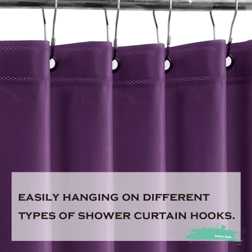 Purple Plastic Shower Curtain Or Liner, 72x72 Inch Lightweight Purple Cuctus Plastic Bathroom Shower Showroom Inner Curtain with Rustproof Metal Grommet Holes and Weighted Magnets - color: F01-purple Cuctus Flower, size: 72"W x 72"L (Pack of 1)