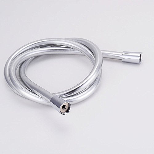 59 Inch Shower Hose Replacement, Chrome PVC, Fits G1/2 Standard Interface, High Pressure, 360 Rotation, 1.5m Length, 1 Pack - color: PVC Chrome