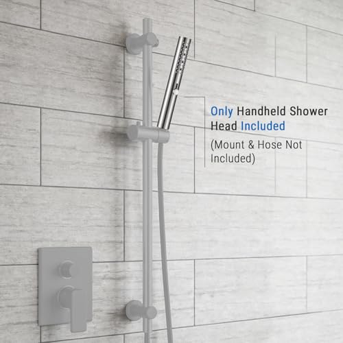 G-Promise All Metal Round 3 Function Handheld Shower Head(Brushed Nickel) | All Metal Construction, 3 Function Modes with Massage, Modern Look, Push Switch, Easy Installation - color: Brushed Nickel, style: Round