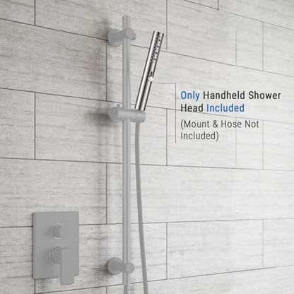 G-Promise All Metal Round 3 Function Handheld Shower Head(Brushed Nickel) | All Metal Construction, 3 Function Modes with Massage, Modern Look, Push Switch, Easy Installation - color: Brushed Nickel, style: Round