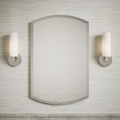 Kohler Archer 20" W 31" H Single-Door Bathroom Medicine Cabinet w Mirror | 3073-NA, Recessed or Surface Mount Bathroom Wall Cabinet, Beveled Edges, Silver - style: Archer