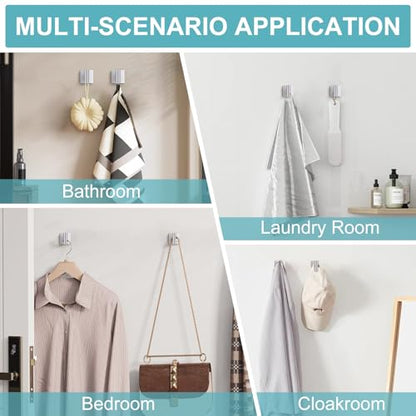 10 Pieces Brushed Nickel Towel Bar Set, Double Dase Toilet Paper Holder Bathroom Hardware Set, 23.6 Inch Stainless Steel Towel Rack for Bathroom Wall Mounted - color: Brushed Nickel, size: 10pieces B