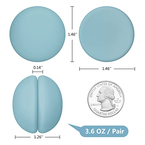 VANZAVANZU 3 Pairs Shower Curtain Weights, Silicone Wrapped Magnets, Heavy Duty Magnets Prevent Curtain Liner from Blowing, Rust-Free, Blue - color: Blue, size: 1.2"W x 1.2"L (Pack of 3)