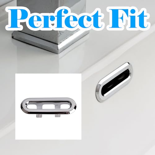 4 Pack Sink Overflow Ring,Bathroom Sink Basin Trim Overflow Cover Hole Insert Cap,Kitchen Sink Overflow Cover Round Caps for Kitchen Bathroom(Square) - color: Square