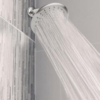 Niagara Conservation N9520BN Rainfall Spa 1-Spray with 2 GPM 8-in. Wall Mount Adjustable Fixed Shower Head in Brushed Nickel, 1-Pack | Bathroom Shower Head Sprayer with Pressure Compensation - color: Brushed Nickel, size: 2 GPM