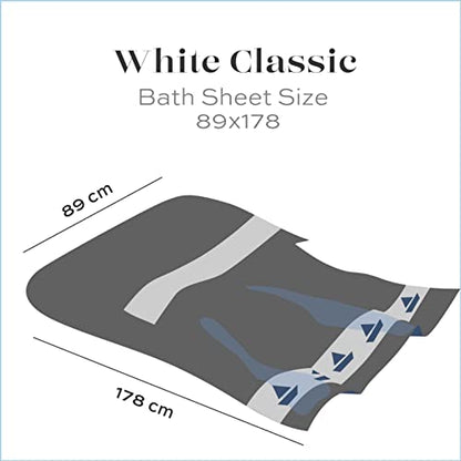 White Classic Luxury Bath Sheets Towels for Adults Extra Large 35x70 Inch - 700 GSM Turkish Cotton, Highly Absorbent | Hotel Collection | 2 Pack - color: 01: White