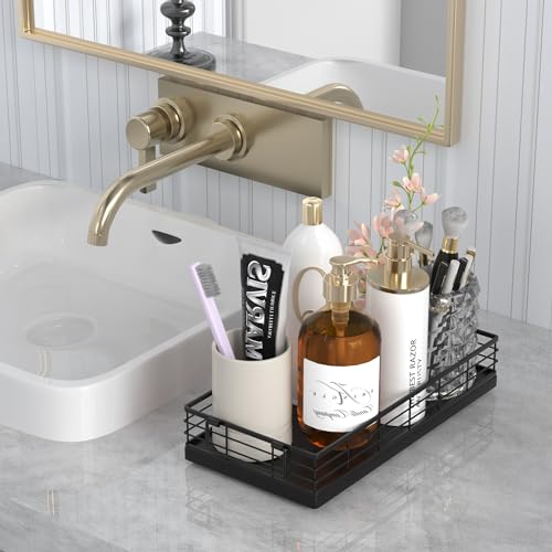 Toilet Paper Basket 2 Pack, 13 Inch Toilet Tank Basket with Handles, Black | 2PCS Bathroom Basket, Back of Toilet Basket, Toilet Tank Tray Toilet Organizer for Toilet Paper Storage Toiletries Essentials - color: Black