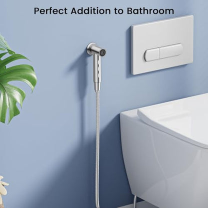FEELSO Handheld Bidet Sprayer for Toilet, Adjustable Water Pressure Jet Spray Toilet with Bidet Hose for Diaper Sprayer Kit, Feminine Baby Wash, Pet Shower & Muslim Shower