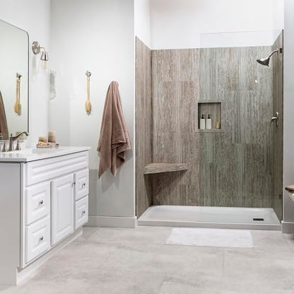 Palisade 17.5 in x 15.5 in Vinyl Shower Niche Grecian Earth | Waterproof Shower Insert - color: Grecian Earth