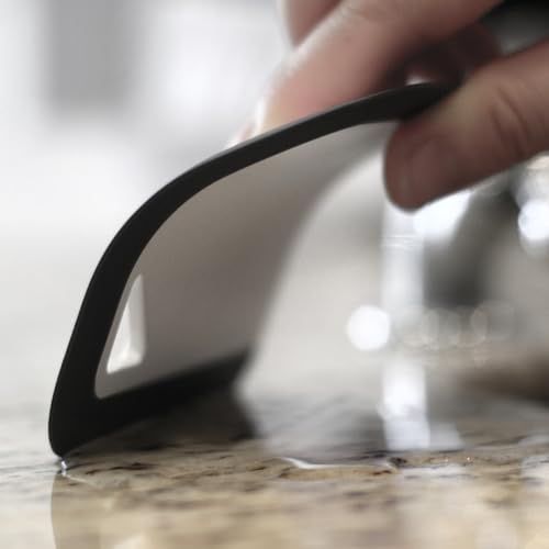 All purpose handy curved squeegee compact size rounded rubber blade 2PCS