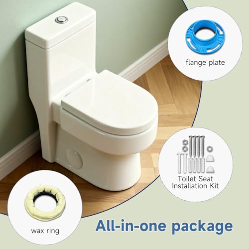 Compact One Piece Toilet with Soft-close Seat Lid, Power Dual Flush 1.2/1.85 GPF, Modern Standard White Toilet Bowl, Smart Toilet For Bathroom, 12'' Rough-in - style: BH-22
