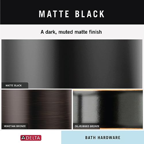 Delta Faucet Becker (1-Pack) Hand Towel Holder, Matte Black, Ring for Bathroom or Kitchen Sink, Wall Mounted BCK46-MB - color: Matte Black