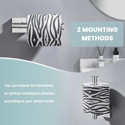 Suyar Bathroom Accessories Set Polished Chrome, Bathroom Hardware Set | Include Robe Hook, Toilet Paper Holder, Hand Towel Holder, Towel Bar, SUS304 Stainless Steel, Wall Mounted - color: Polished Chrome