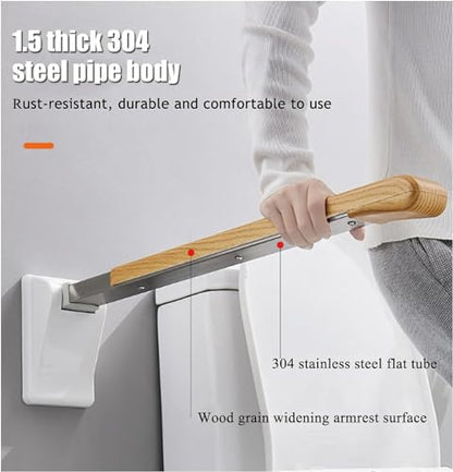 CEEBUS Bath Handles for The Elderly, Foldable Toilet Grab Bar Rail Handrail Bathroom Drop Down Safety Support Stainless Steel Wall Mounted Assist Aid Tool for Elderly Handicapped (Color : A), kk852