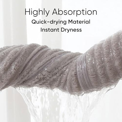 Luxury 2-Piece Quick-Dry Bath Towel Set 27.5X 55 Inches – Ultra Soft Microfiber for Bathroom, Bar, Pool, Gym & Travel – Elegant Twill Design - color: Darkgrey+lightgrey