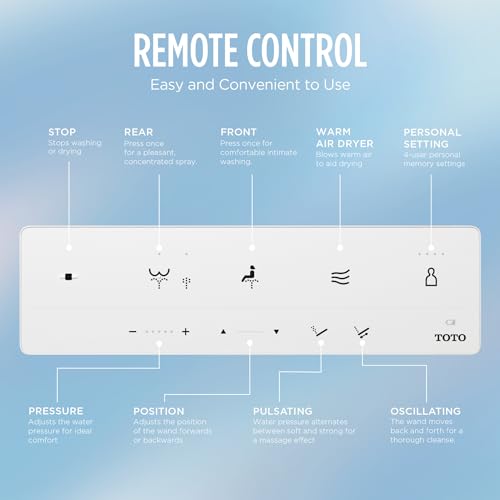 TOTO® WASHLET® KS5 Electronic Bidet Toilet Seat with Instantaneous Water Heating, Self-Cleaning Wand and Heated Seat, Elongated, Cotton White - SW3216#01