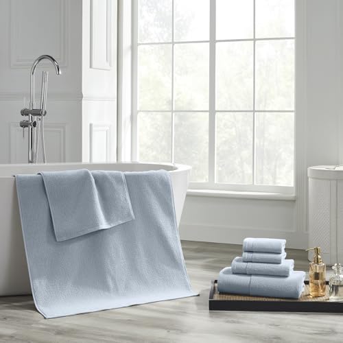 Modern Threads Waffle-Rib 6-Piece Towel Set – Premium Cotton Bath Towels, Ultra-Absorbent & Soft, Elegant Waffle Texture for Bathroom & Spa, Air - color: Air