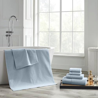 Modern Threads Waffle-Rib 6-Piece Towel Set – Premium Cotton Bath Towels, Ultra-Absorbent & Soft, Elegant Waffle Texture for Bathroom & Spa, Air - color: Air