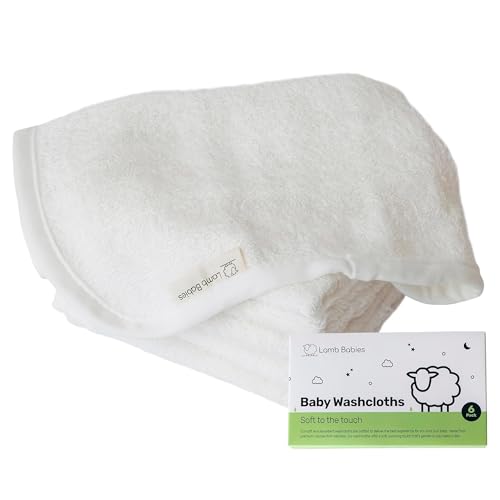 Bamboo Baby Washcloths for Newborns, Soft and Absorbent Baby Wash Cloths Made with Bamboo Viscose, Gentle Infant Bath Cloths for Face, Hands and Body, Durable, Lightweight and Easy-to-Wash, White - color: White
