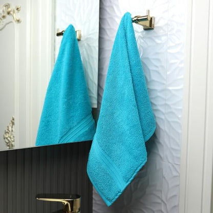 Hand Towels Set of 4 - Extra Soft &%100 Cotton, Large (16"x 28") Decorative, Luxury, Plush - Versatile, Perfect as Hotel Quality Towel, Soft Face Towels, Large Hand Towels - Turqoise - color: Turqoise