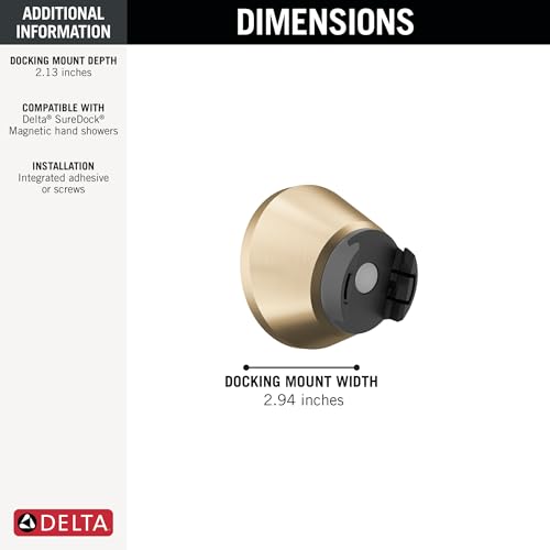 Delta SureDock Brushed Gold Magnetic Docking Mount, Champagne Bronze 75200CZ - color: Champagne Bronze
