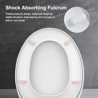 Soft Close White Elongated Toilet Seat - Scratch Resistant PP Cover with Quick Release Hinge, Easy to Install & Clean, Quiet Slam Mechanism - size: Elongated