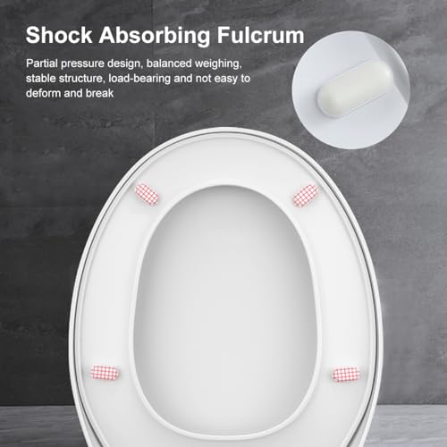 Soft Close White Elongated Toilet Seat - Quiet Slam PP Cover with Quick Release Hinge, Easy to Install & Clean, Scratch Resistant Design - size: V Shape