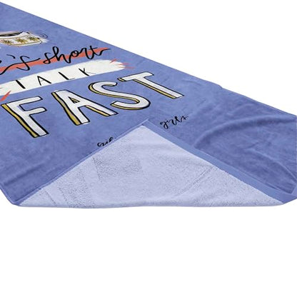 Jay Franco Gilmore Girls Bath Pool Beach Towel - Blue Super Soft & Absorbent 100% Cotton Towel, Measures 28 x 58 - color: Blue