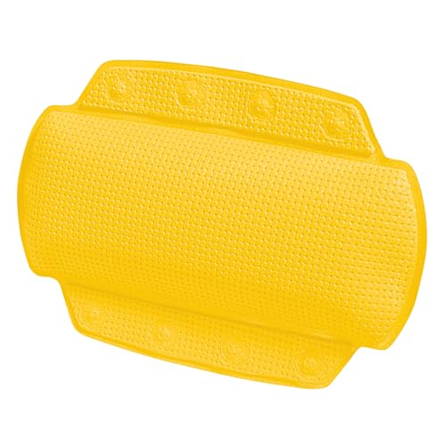 Spirella - Alaska Bath Cushion with 8 Suction Cups Antibacterial - Non-Slip Washable - Yellow - 23 x 32 cm - color: Yellow, size: 23 x 32 cm