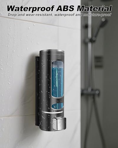 Shampoo and Conditioner Dispenser-400ML No Drill Shower Shampoo Dispenser | Shampoo Conditioner Body Wash Dispenser for Body Wash, Soap, Shower, Bathroom, Hotel, Kitchen - size: 400ML