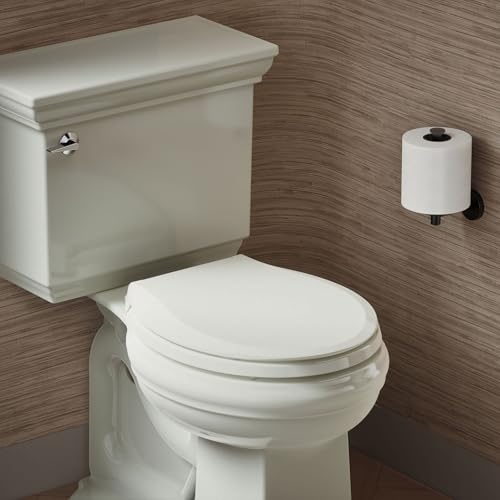 KOHLER 4639-RL-NY Cachet ReadyLatch Round Toilet Seat Soft Close, Dune - color: Dune, size: Round