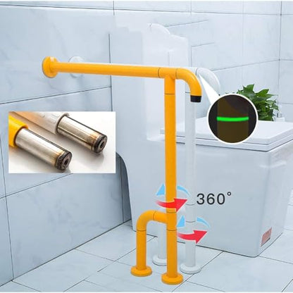 Toilet Frame Bathroom Toilet Grab Handles Safety Shower Grab Bar T-Shaped Grab Rails Wall Mounted Toilet Bathroom Handrail with Legs ly Freestanding N