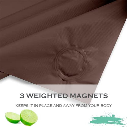 Chocolate Plastic Shower Curtain Or Liner, 72x72 Inch Lightweight Brown Plastic Bathroom Shower Showroom Inner Curtain with Rustproof Metal Grommet Holes and Weighted Magnets - color: C03-chocolate, size: 72"W x 72"L (Pack of 1)
