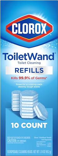 CLOROX ToiletWand Toilet Cleaner Refills,Toilet brush,Original,10 Count (Pack of 6) - size: 10 Count (Pack of 6)