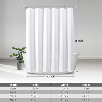 eachope Waterproof Fabric Shower Curtain,No Liner Needed,TPU Laminated Polyester Shower Curtain,Chevron Striped Design with Weighted Magnets and Metal Grommets,72 x 72 Inch,White - color: White, size: 72"W x 72"L (Pack of 1)