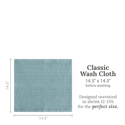 GILDEN TREE Waffle Towels Wash Cloths for Showering, Exfoliating Washcloth Face Towels, Quick Dry Towel Cotton Washcloths Set of 4, Classic Style (Seafoam) - color: Seafoam, size: Washcloth (4 Pack)